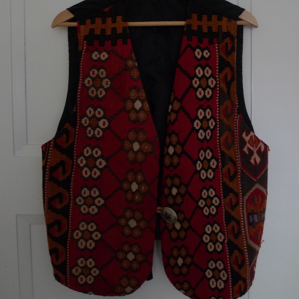 Vintage Matt Camron Wool Kilim Carpet Vest Turkey